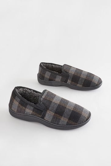 Mens closed on sale back slippers