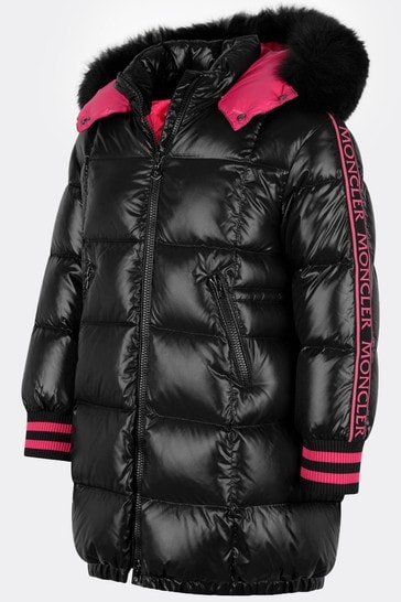 girls black moncler coat