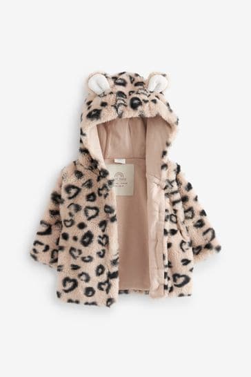 Leopard print top baby coat