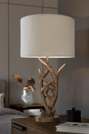 Silver antler table lamp sale