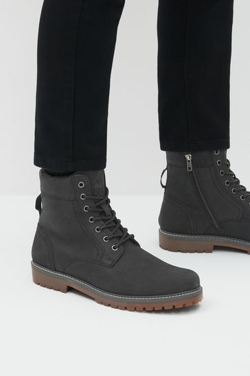 Mens black hotsell suede work boots
