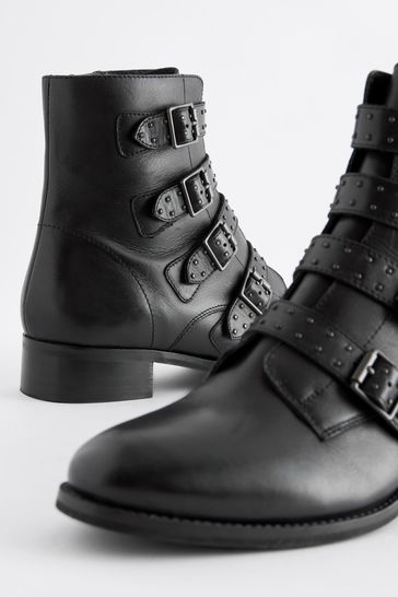Buy Forever Comfort Stud Detail Buckle Biker Boots from Next
