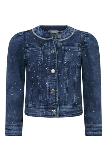 Girls Blue Cotton Denim Jacket