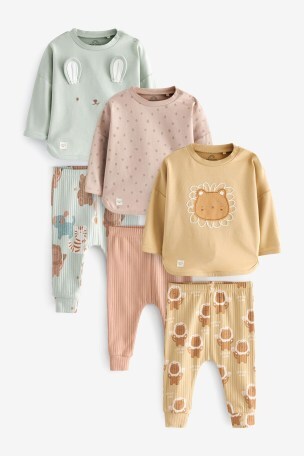 Buy Baby T Shirts And Leggings 6 Piece Set 0mths 2yrs from Next