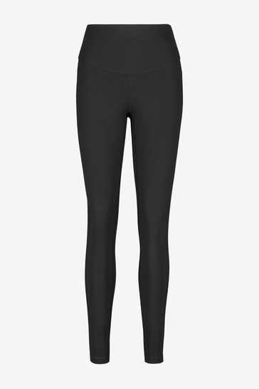 Black Next Active Sports Tummy Control High Waisted Full Length Sculpting  Leggings