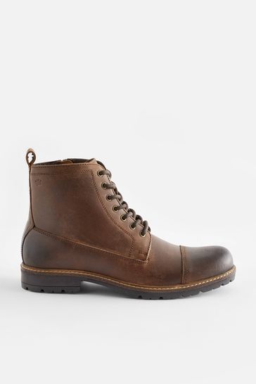 Mens toe shop cap boots