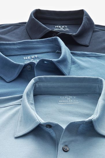 Buy Jersey Polo Shirts 3 Pack from Next