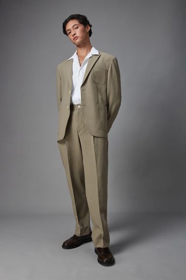 Buy Relaxed Fit Seersucker Suit Jacket from Next