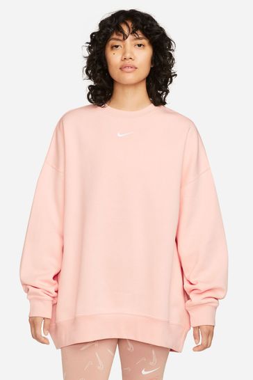 Buy Nike Oversized Long Line Crew Sweatshirt from Next Latvia