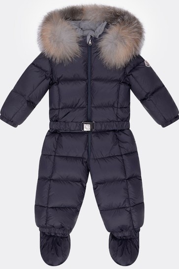 Buy Baby Navy Down Padded Snowsuit from 