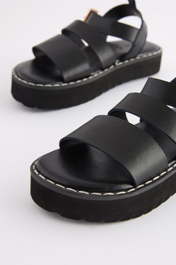 Next womens black sandals shop