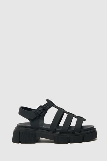 Buy Schuh Black Tiger Chunky Gladiator Sandals from Next Luxembourg