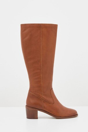 tan suede long boots