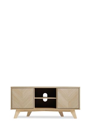 Round corner outlet tv stand