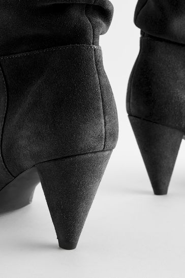 Cone heel slouch boots on sale