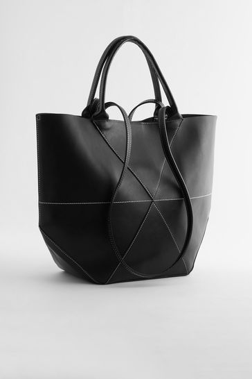 Black Triangle Shopper Bag