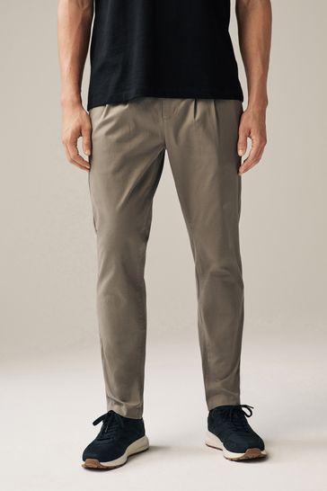 Twin pleat mens discount trousers