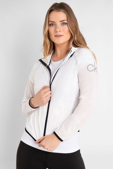Buy Calvin Klein Golf White Lifestyle Windbreaker Full Zip Jacket from Next  Austria