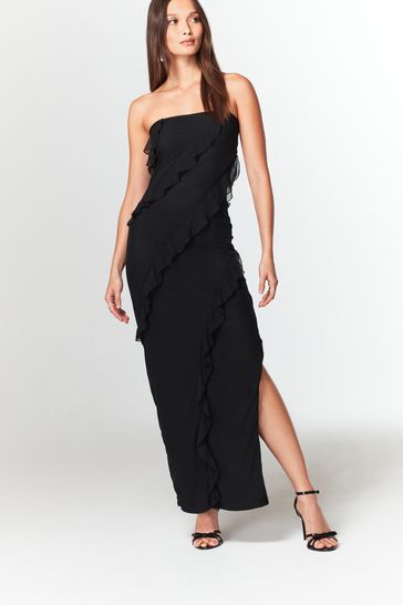 Next black hot sale ruffle dress