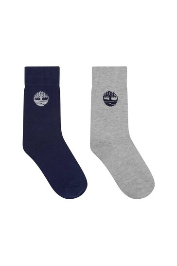 Boys Navy/Grey Socks Two Pack