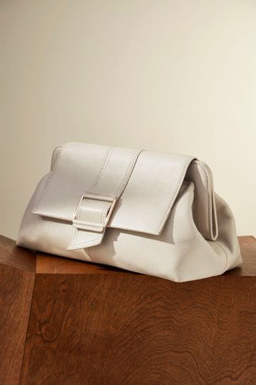 White leather clutch bag hot sale uk