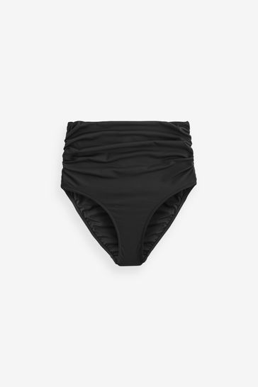 Black Maternity High Waist Bikini Briefs