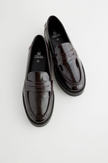 Buy Forever Comfort Leather Chunky Loafers from Next
