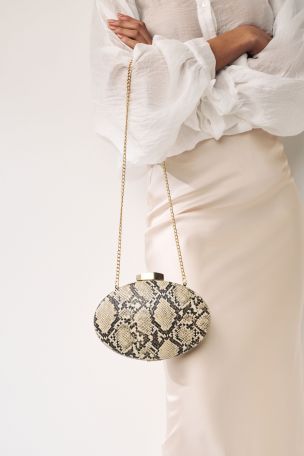 Oval cheap clutch bag