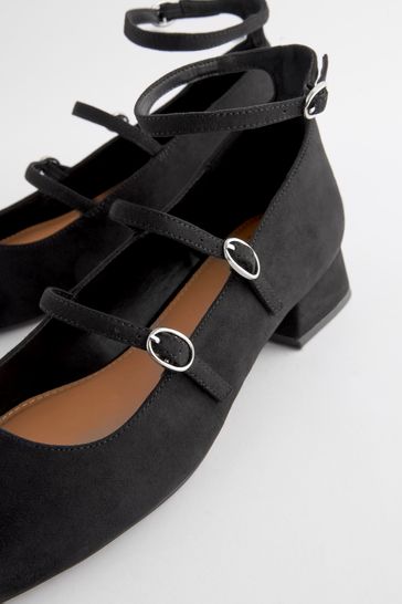 Black block heel online mary jane shoes