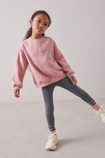Pink Sparkle Pink Sparkle Crew Top and Leggings Set 3 16yrs