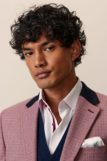 Buy Skinny Fit Check Suit Jacket from Next