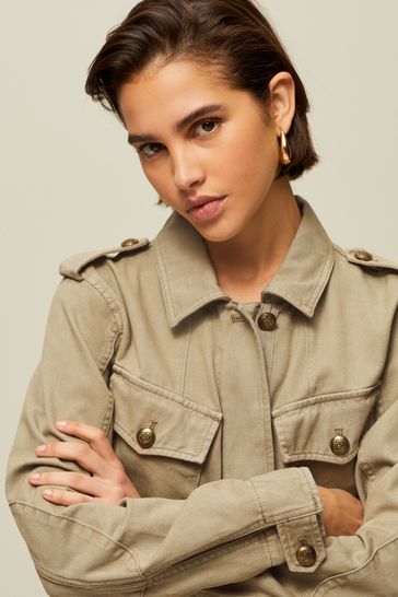 Beige utility jacket cheap