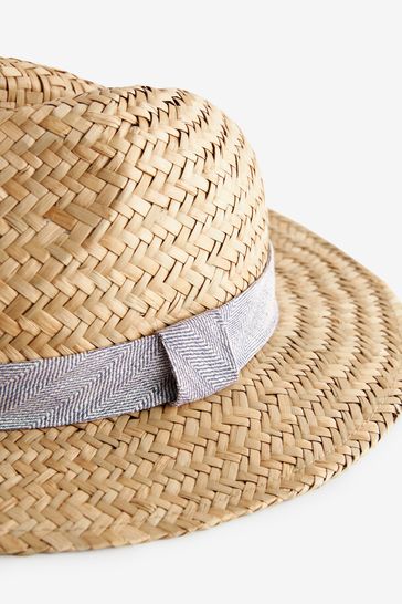 Natural Straw Seagrass Straw Panama Style Hat