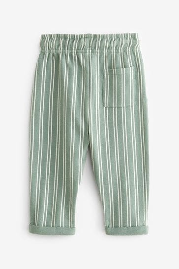 Ecru Cream Brown Lightweight Stripe Jersey Joggers 3mths 7yrs
