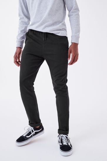 Mens pull on hot sale trousers uk