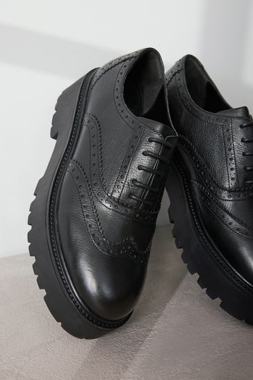 Chunky brogue hotsell boots