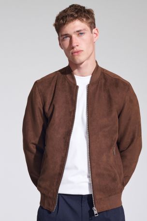 Suede bomber clearance jacket h&m