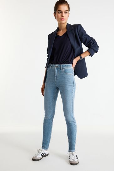 Mid Blue Denim Supersoft Skinny Jeans