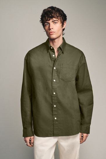 Relaxed fit oxford shirt shop
