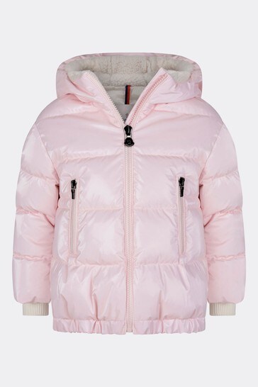 Girls Pink Down Padded Clentra Jacket