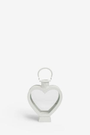 Door lantern tealight candle white heart Candleholder 10*20 cm aca-721427