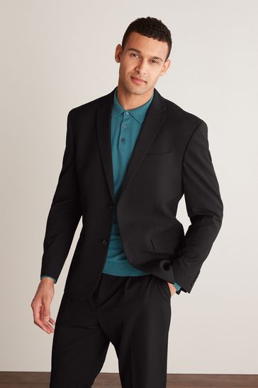 Black Oversized Motionflex Stretch Suit Jacket