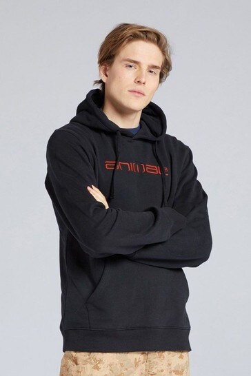 gray and red hoodie