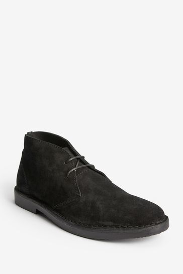 Mens black desert boots uk shop