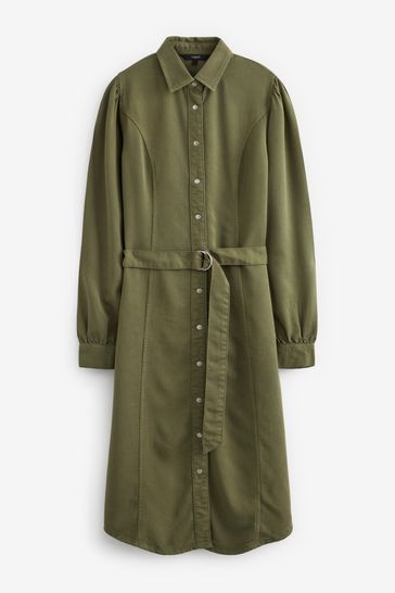 Buy Long Sleeve Tencel™ Shirt Dress 