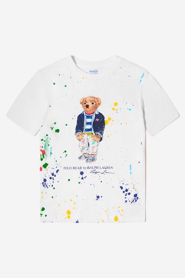 화이트의 소년 곰 티셔츠
