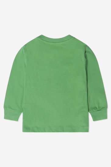 녹색의 아기 소년 긴 소매 티셔츠