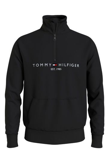 Buy Tommy Hilfiger Black Tommy Logo Mockneck Jumper from the Next UK ...