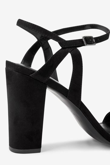 Simple black outlet sandals
