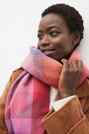 Check shop blanket scarf